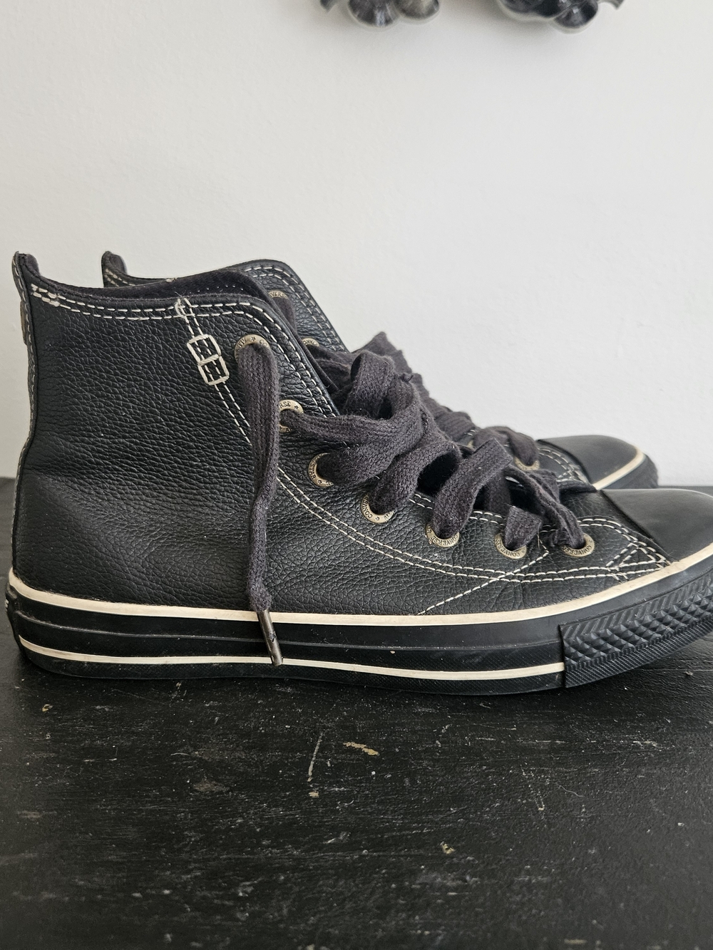 Converse Chuck Taylor All Star European Leather High Tops - Mint Condition